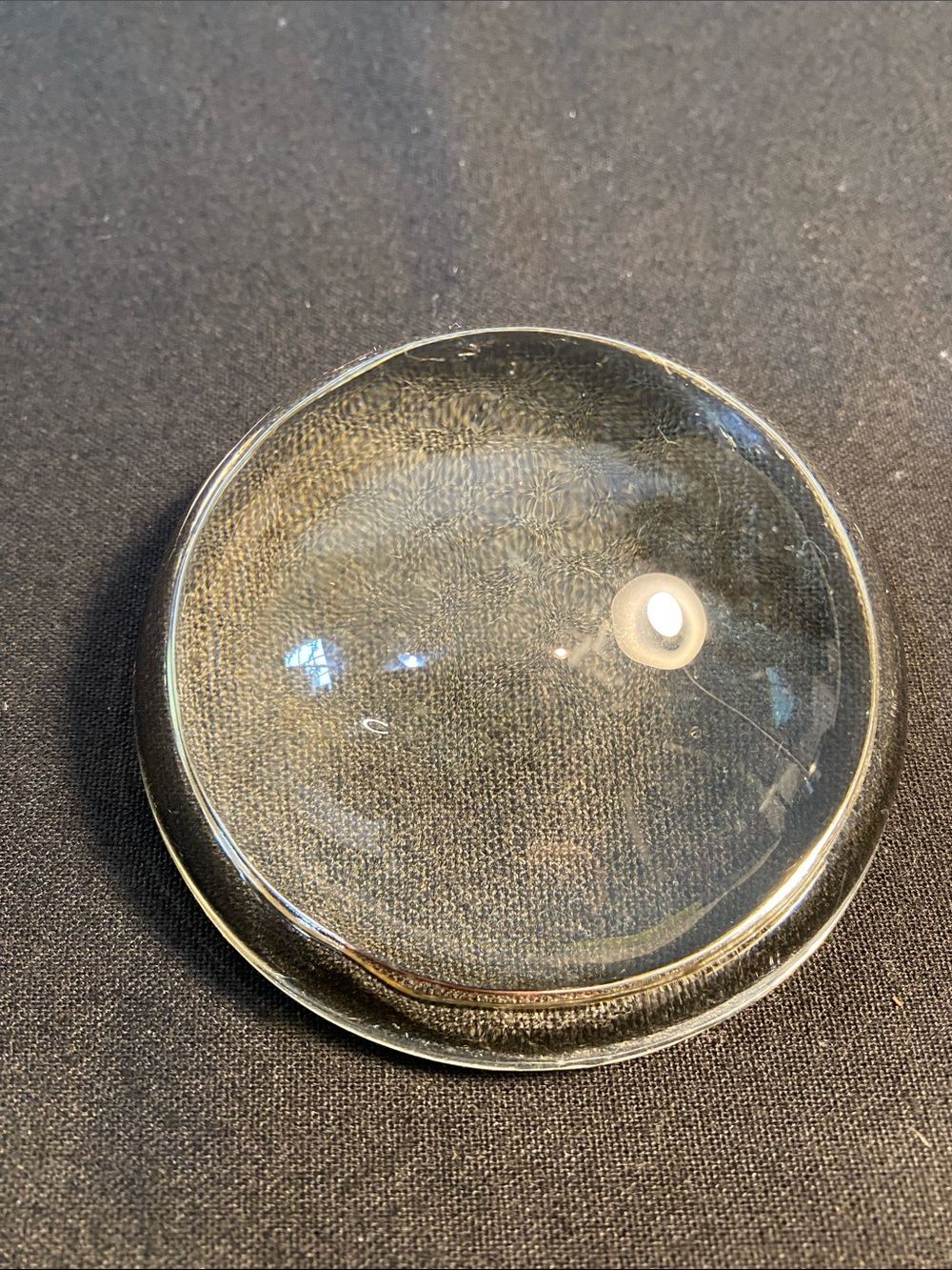 Clear Glass Magnifying Paperweight
